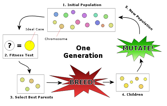 چرخه ی الگوریتم ژنتیک