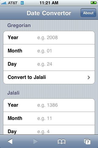 The first Iranian web application for iPhone